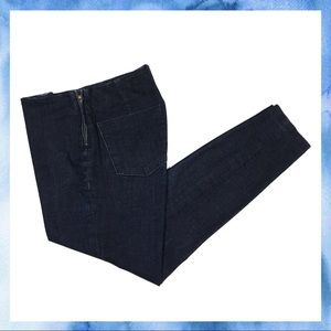 J Brand Clean Rins Mid Rise Skinny Cropped Jeans